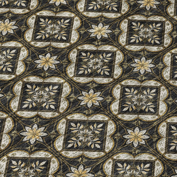 9 X 12 Geometric Polyester Area Rug for Indoor Outdoor High Traffic Spaces