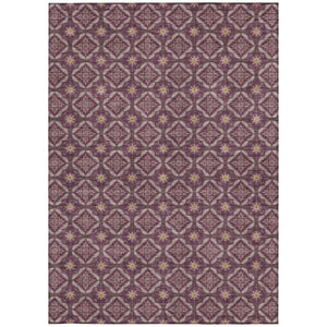 9 X 12 Purple Geometric Polyester Area Rug Washable Stain Resistant Indoor Outdoor