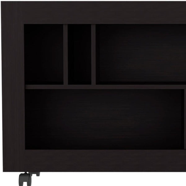 25 Inch Wood Five Tier Bookcase for Living Room Office Storage and Display Organization