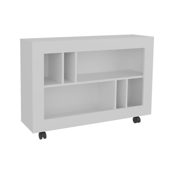 25 Inch Wood Five Tier Bookcase for Living Room Office Storage and Display Organization