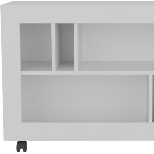 25 Inch Wood Five Tier Bookcase for Living Room Office Storage and Display Organization