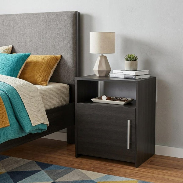 20 Inch Wood Nightstand Compact Bedside Storage Table for Modern Bedroom Decor and Style