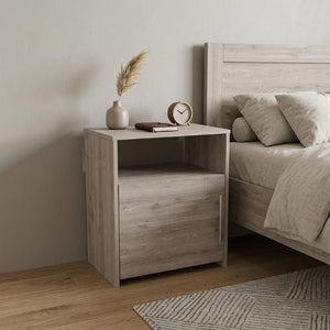 20 Inch Wood Nightstand Compact Bedside Storage Table for Modern Bedroom Decor and Style