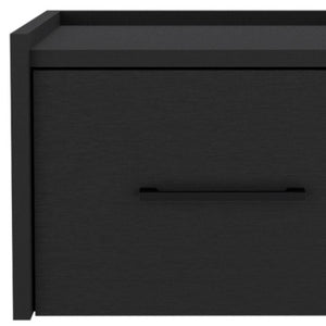14 Inch Floating Wood Nightstand with Single Drawer Modern Bedroom Wall Mounted