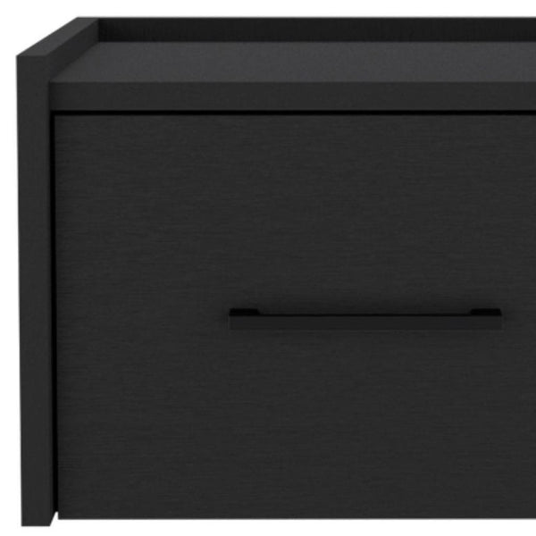 14 Inch Floating Wood Nightstand with Single Drawer Modern Bedroom Wall Mounted