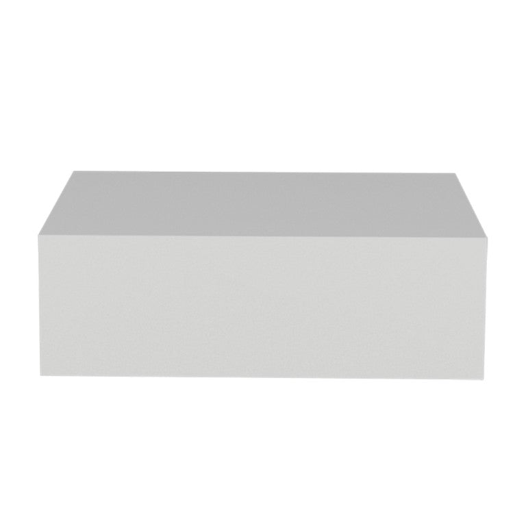HomeRoots 16 Inch Floating Wood Nightstand with Single Drawer for Modern Bedroom Wall Mounted Storage White 734200