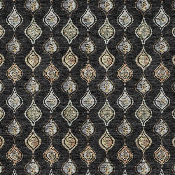 HomeRoots 8x10 Floral Polyester Area Rug Stain Resistant for Indoor Outdoor Patio Use 734253
