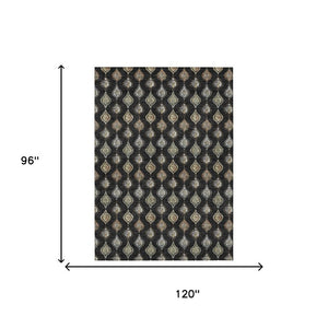 8x10 Floral Polyester Area Rug Stain Resistant for Indoor Outdoor Patio Use