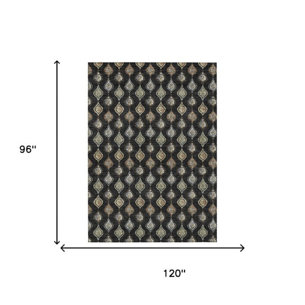 8x10 Floral Polyester Area Rug Stain Resistant for Indoor Outdoor Patio Use