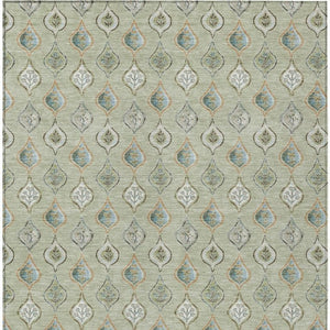 9 X 12 Floral Polyester Indoor Outdoor Rug Washable Stain Resistant Patio Accent