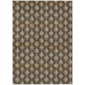8x10 Floral Polyester Area Rug Washable Stain Resistant for Patio and Living Room