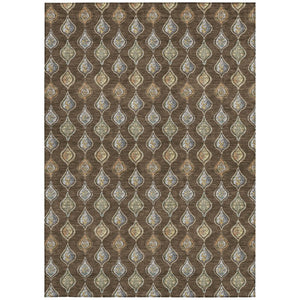 8x10 Floral Polyester Area Rug Washable Stain Resistant for Patio and Living Room