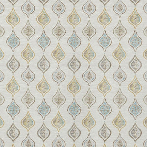 HomeRoots 9x12 Ivory Linen Floral Polyester Area Rug Stain Resistant for Indoor Outdoor Use 734278
