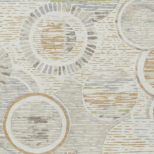 HomeRoots 8x10 Geometric Polyester Area Rug Washable Stain Resistant Indoor Outdoor Ivory 734325