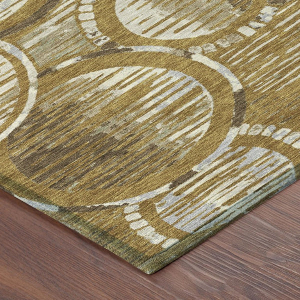 8x10 Geometric Polyester Area Rug Washable Stain Resistant Indoor Outdoor Living