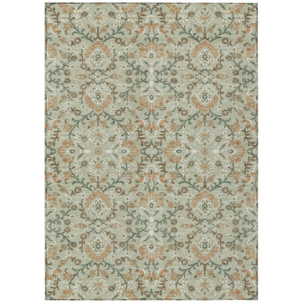 8 X 10 Geometric Polyester Area Rug for Patio Porch Poolside or Living Room