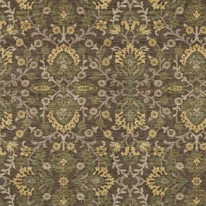 HomeRoots 9x12 Chocolate Brown Geometric Polyester Area Rug Washable for Indoor Outdoor Use 734356