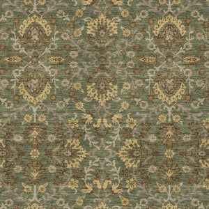 HomeRoots 10 X 14 Olive Geometric Polyester Area Rug Washable for Patio Porch or Living Room 734381