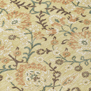8x10 Geometric Polyester Area Rug Stain Resistant Indoor Outdoor Wheat Gold Tones