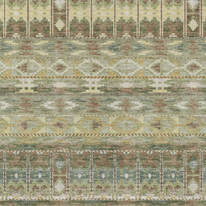 HomeRoots 5x8 Geometric Indoor Outdoor Rug Washable Polyester Stain Resistant Patio Decor 734395