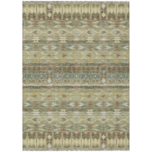 8 X 10 Geometric Polyester Area Rug Washable for Patio Porch or Living Room