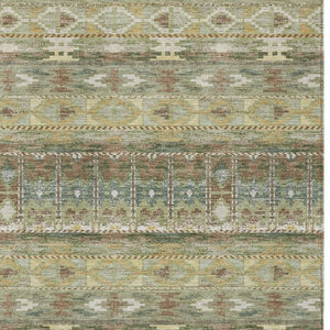 HomeRoots 8 X 10 Geometric Polyester Area Rug Washable for Patio Porch or Living Room 734397