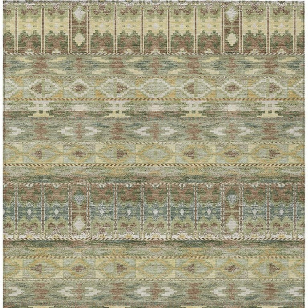 8 X 10 Geometric Polyester Area Rug Washable for Patio Porch or Living Room