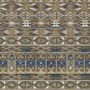 HomeRoots 8 X 10 Geometric Polyester Area Rug Washable Stain Resistant Indoor Outdoor Brown Taupe 734403