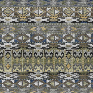 HomeRoots 9' X 12' Gray and Graphite Geometric Washable Indoor Outdoor Area Rug 734410