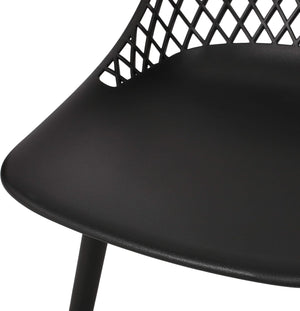 English Elm Christopher Knight Home® - LILY Weather-Resistant Outdoor Dining Chairs Set of 4 — Durable Polypropylene Mesh Design for Patios Black 28 L x 26 W x 19.75 H N776P243071B