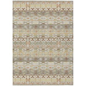 5x8 Polyester Geometric Area Rug Washable Stain Resistant Indoor Outdoor Patio