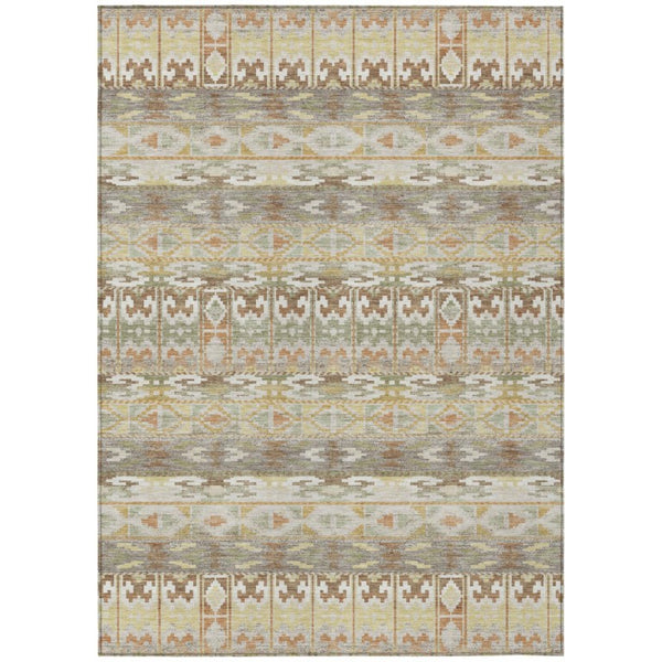 5x8 Polyester Geometric Area Rug Washable Stain Resistant Indoor Outdoor Patio