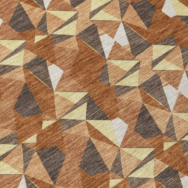 10 Ft X 14 Ft Geometric Polyester Area Rug Washable Stain Resistant Patio Porch