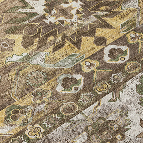 5x8 Cactus Polyester Area Rug Washable Stain Resistant for Patio or Living Room