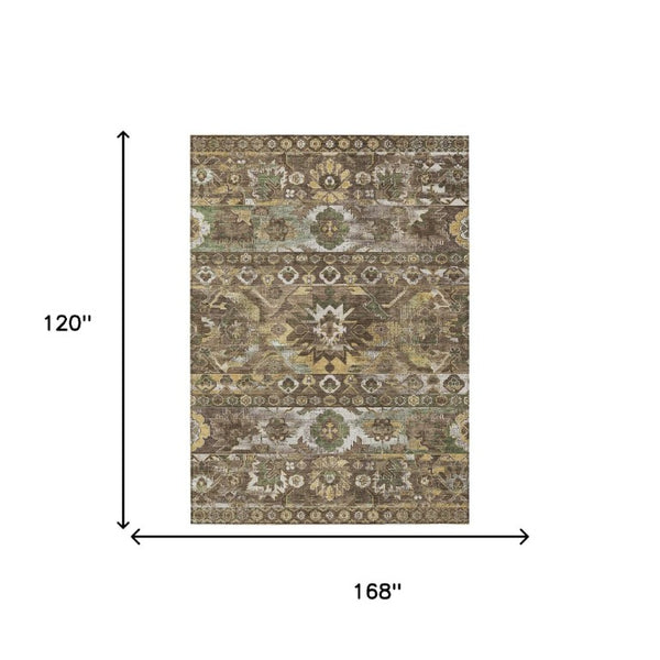 10 X 14 Cactus Polyester Area Rug Washable Stain Resistant Indoor Outdoor Patio
