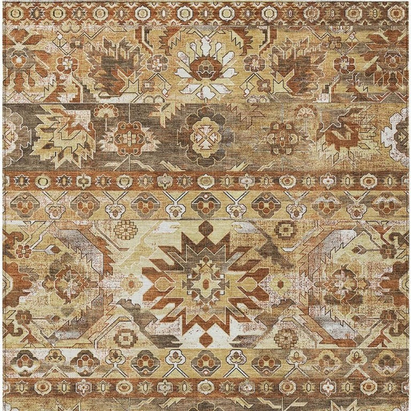 10 X 14 Washable Polyester Area Rug with Cactus Print for Patio or Living Room