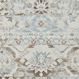 HomeRoots 8x10 Ivory Linen Cactus Polyester Area Rug Washable Stain Resistant Indoor Outdoor 734521