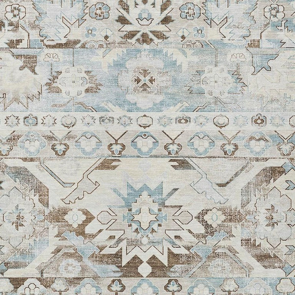 HomeRoots 10 X 14 Ivory Linen Cactus Polyester Washable Rug for Patio Porch or Living Room 734523