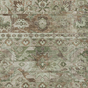 HomeRoots 10 X 14 Cactus Print Polyester Area Rug Washable Stain Resistant Indoor Outdoor Patio 734529