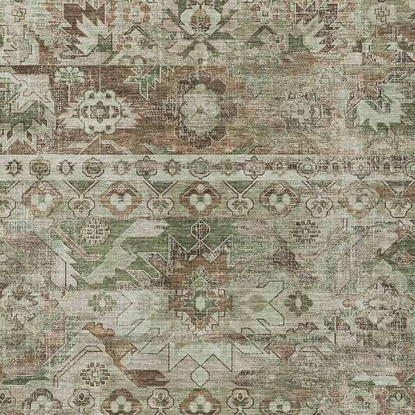 HomeRoots 10 X 14 Cactus Print Polyester Area Rug Washable Stain Resistant Indoor Outdoor Patio 734529