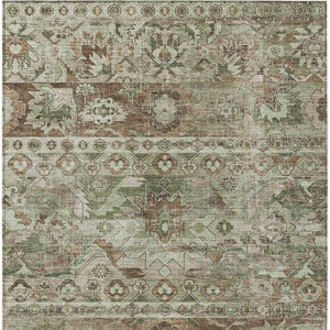10 X 14 Cactus Print Polyester Area Rug Washable Stain Resistant Indoor Outdoor Patio