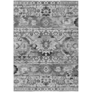 5 X 8 Silver Gray Cactus Polyester Area Rug Stain Resistant for Patio or Porch