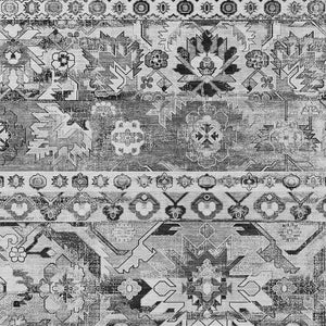HomeRoots 8x10 Silver Gray Cactus Polyester Area Rug Stain Resistant for Patio or Living Room 734533