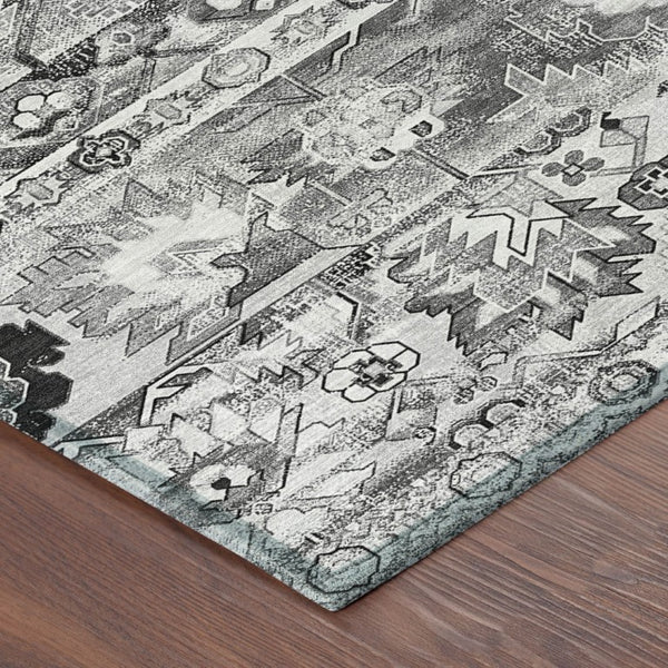 9x12 Polyester Cactus Print Area Rug Stain Resistant for Patio Porch or Living Room