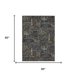 5 X 8 Southwestern Geometric Polyester Area Rug Stain Resistant Indoor Outdoor Use