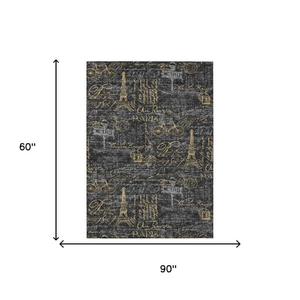 5 X 8 Southwestern Geometric Polyester Area Rug Stain Resistant Indoor Outdoor Use