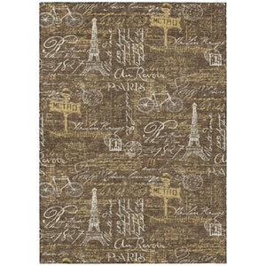 5 X 8 Southwestern Polyester Area Rug Stain Resistant for Patio Porch or Living Room