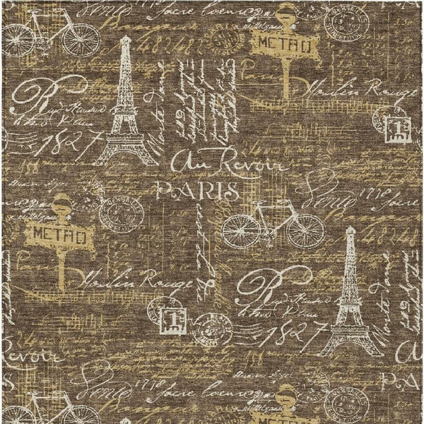 5 X 8 Southwestern Polyester Area Rug Stain Resistant for Patio Porch or Living Room