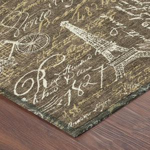 5 X 8 Southwestern Polyester Area Rug Stain Resistant for Patio Porch or Living Room