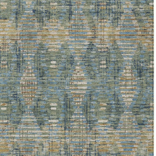 HomeRoots 5x8 Floral Medallion Polyester Area Rug Washable for Indoor Outdoor Living Spaces 734561